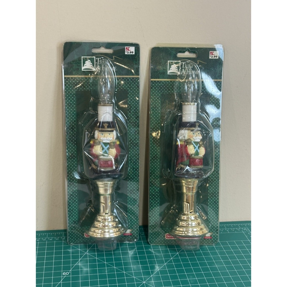 Vintage Trim A Home Decorative‎ Christmas Candle Lamp Lot Of 2 Sealed